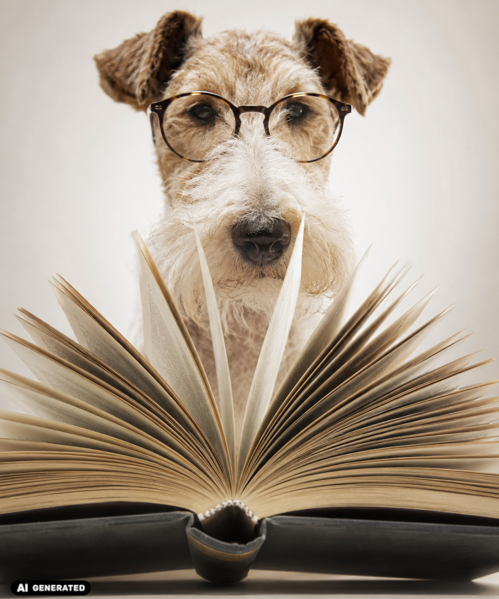 Hund studieren und lernen